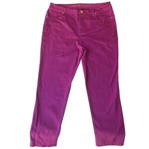 Chico’s Women Skinny Jeans size 33 Purple High Rise Stretch Girlfriend Ankle Cut
